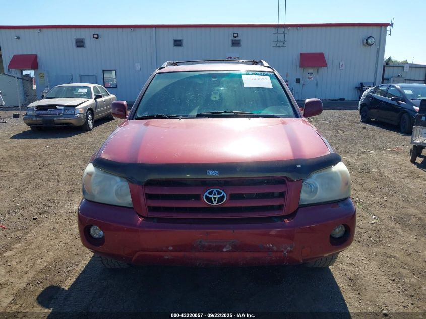 2005 Toyota Highlander Limited V6 VIN: JTEEP21A350068574 Lot: 43220057