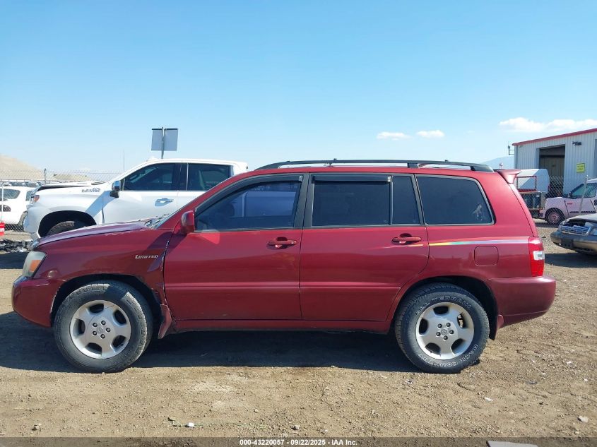 2005 Toyota Highlander Limited V6 VIN: JTEEP21A350068574 Lot: 43220057