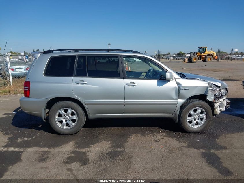 2003 Toyota Highlander Limited V6 VIN: JTEGF21A530107075 Lot: 43220169