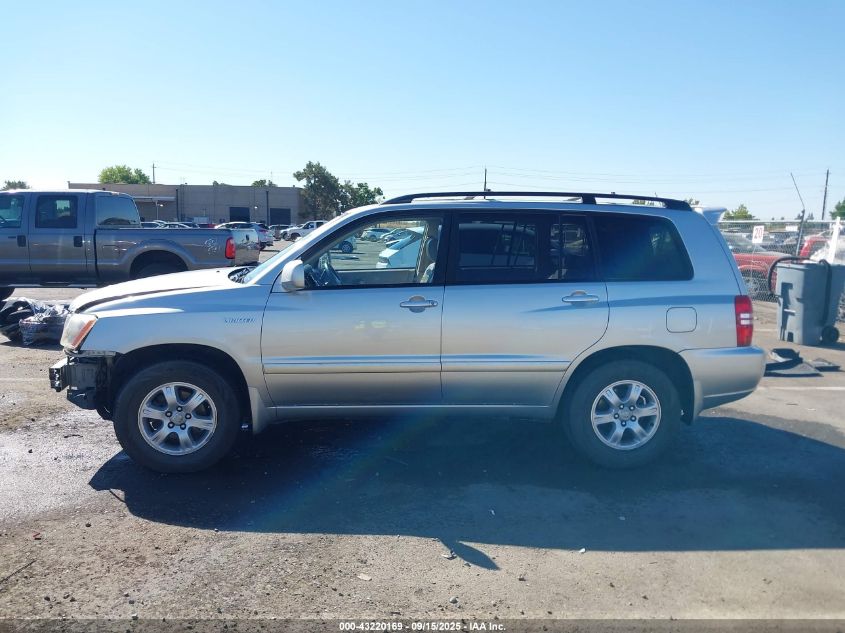 2003 Toyota Highlander Limited V6 VIN: JTEGF21A530107075 Lot: 43220169