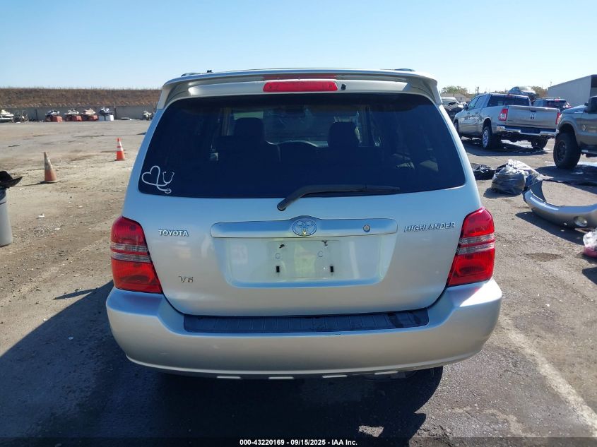 2003 Toyota Highlander Limited V6 VIN: JTEGF21A530107075 Lot: 43220169