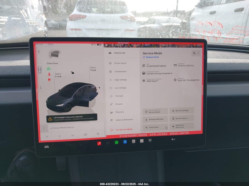 2024 Tesla Model 3 Long Range Dual Motor All-Wheel Drive/Rear-Wheel Drive VIN: 5YJ3E1EA5RF748506 Lot: 43220223