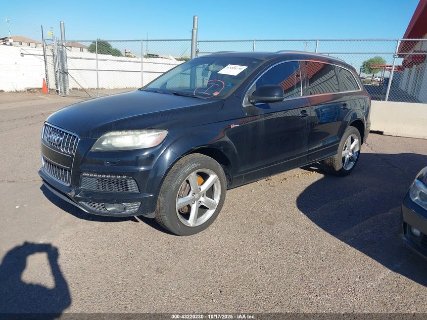 Vin: wa1dgafe3cd004265, lot: 43714724, audi q7 3.0t s line prestige 20122