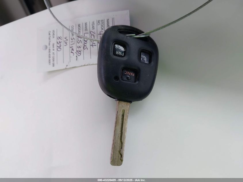 2004 Lexus Rx 330 VIN: JTJHA31U640068390 Lot: 43220409