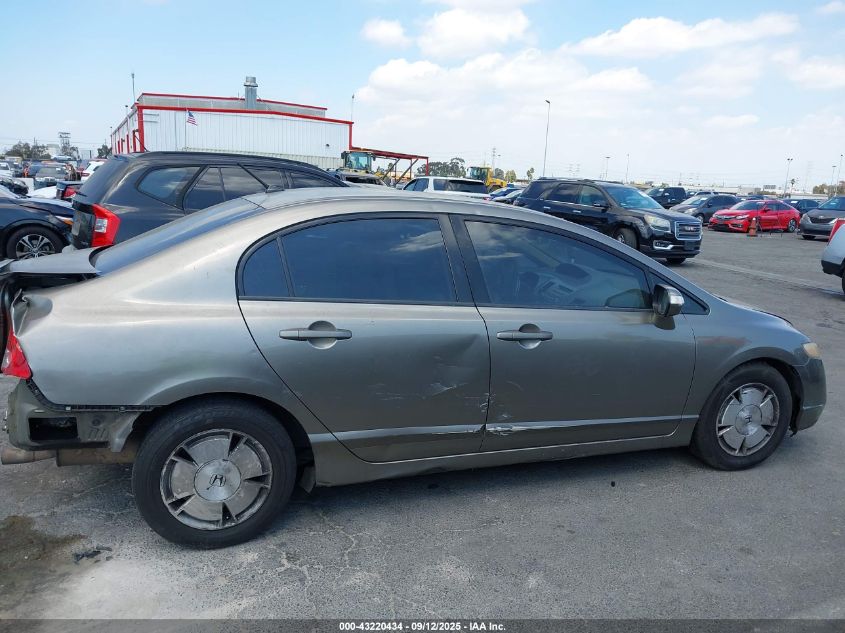 2007 Honda Civic Hybrid VIN: JHMFA36267S028609 Lot: 43220434
