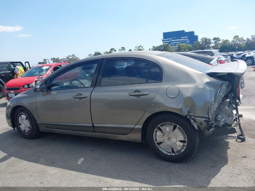 2007 Honda Civic Hybrid VIN: JHMFA36267S028609 Lot: 43220434