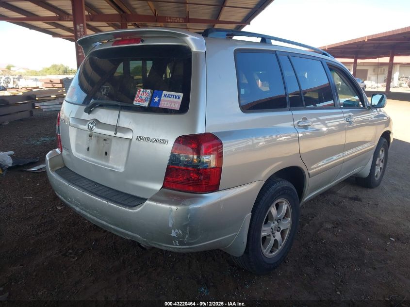 2007 Toyota Highlander V6 VIN: JTEHP21A270203950 Lot: 43220464
