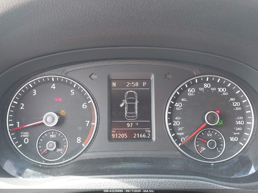 2013 Volkswagen Passat 2.5L Se VIN: 1VWBP7A39DC038690 Lot: 43220566