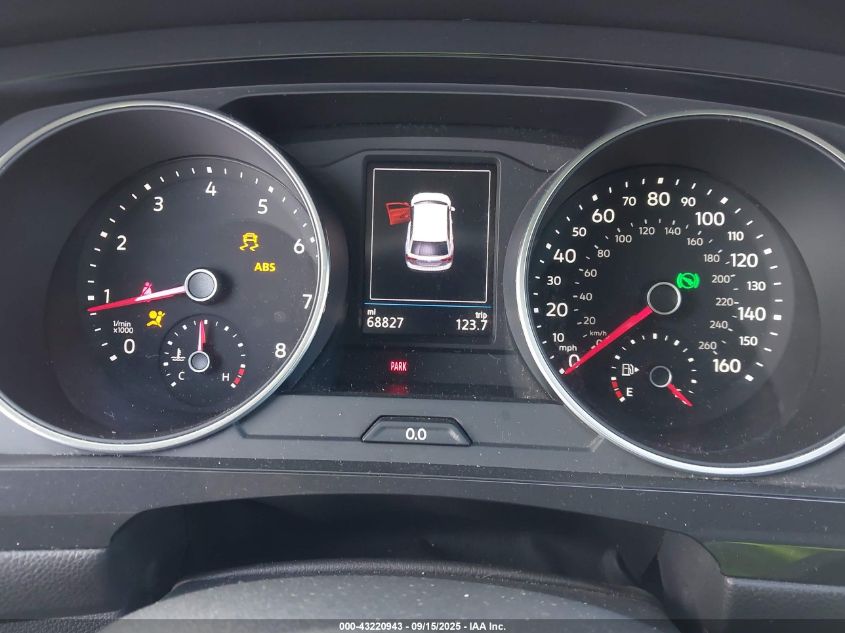 2019 Volkswagen Tiguan 2.0T S VIN: 3VV1B7AX1KM142314 Lot: 43220943