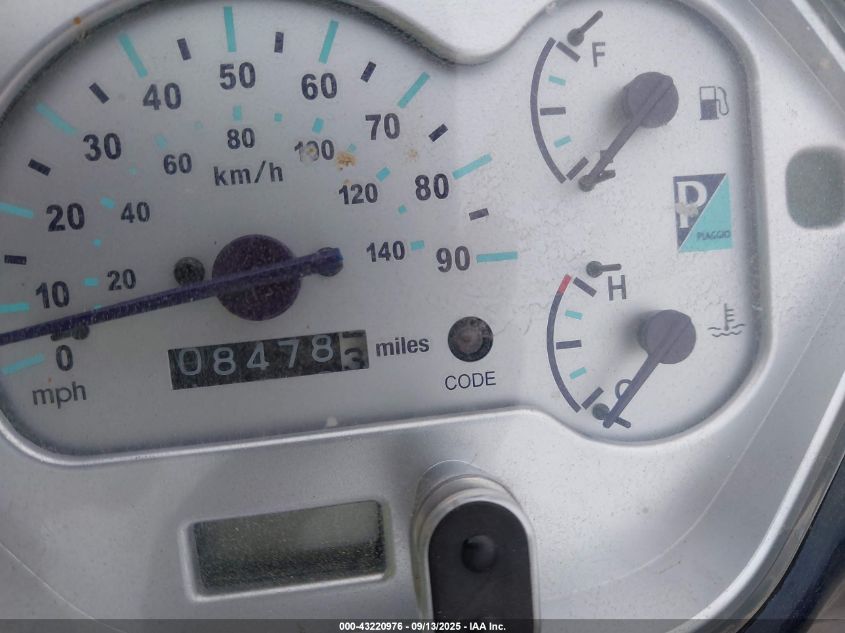 2009 Vespa Granturismo 200 VIN: ZAPM319K695009352 Lot: 43220976