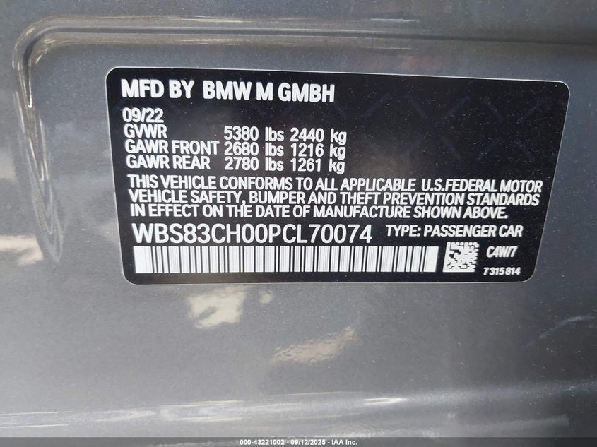 2023 BMW M5 - WBS83CH00PCL70074
