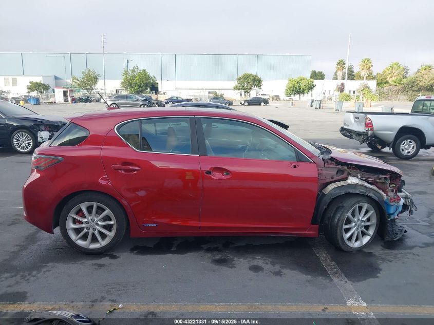 2012 Lexus Ct 200H Premium VIN: JTHKD5BH9C2078538 Lot: 43221331