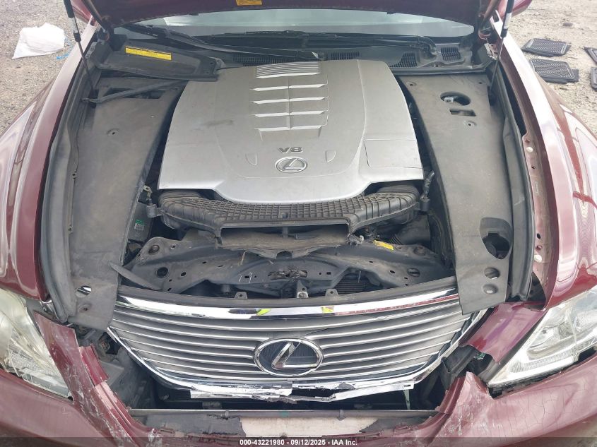 2008 Lexus Ls 460 VIN: JTHBL46F685054077 Lot: 43221980