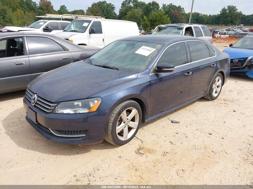 2013 VOLKSWAGEN PASSAT 2.5L SE 1VWBP7A31DC140243