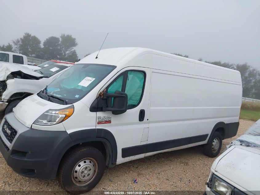 2021 Ram Promaster 3500 Cargo Van High Roof 159 Wb Ext VIN: 3C6MRVJG3ME551432 Lot: 43222259