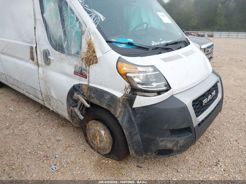 2021 Ram Promaster 3500 Cargo Van High Roof 159 Wb Ext VIN: 3C6MRVJG3ME551432 Lot: 43222259