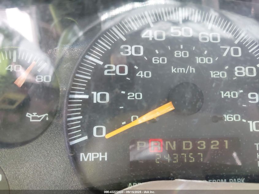 2000 Chevrolet Astro VIN: 1GNDM19W8YB102091 Lot: 43222333