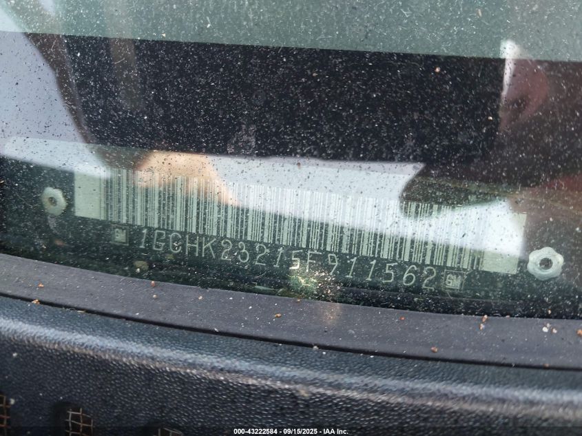 2005 Chevrolet Silverado 2500Hd VIN: 1GCHK23215F911562 Lot: 43222584