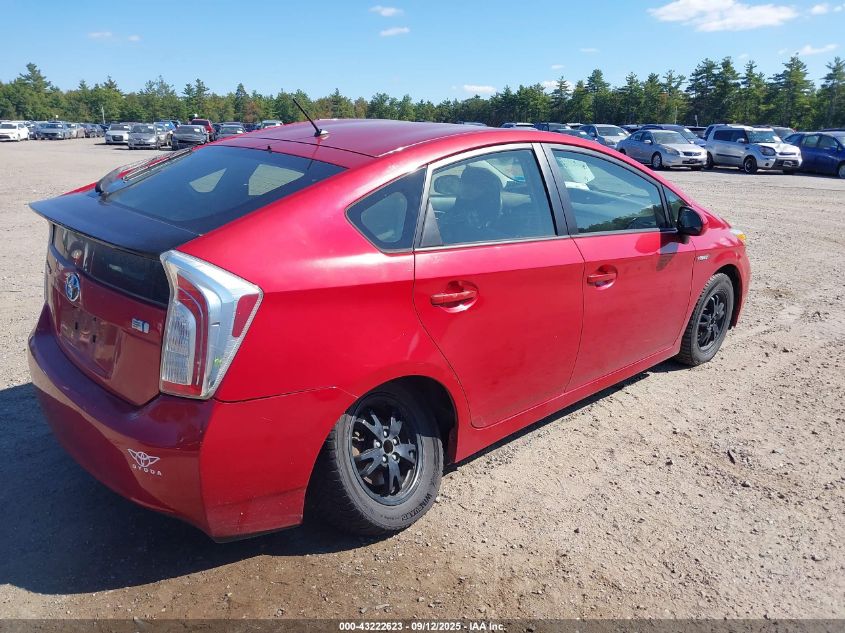 2012 Toyota Prius Two VIN: JTDKN3DU2C1495907 Lot: 43222623