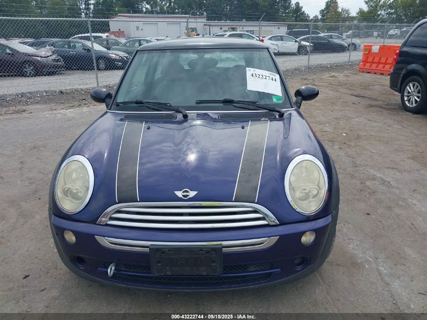2005 Mini Cooper VIN: WMWRC33595TK62223 Lot: 43222744