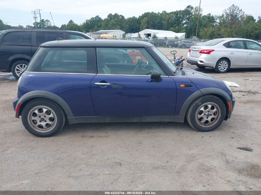 2005 Mini Cooper VIN: WMWRC33595TK62223 Lot: 43222744