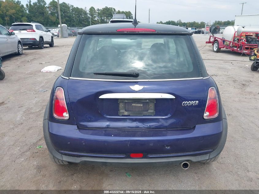 2005 Mini Cooper VIN: WMWRC33595TK62223 Lot: 43222744