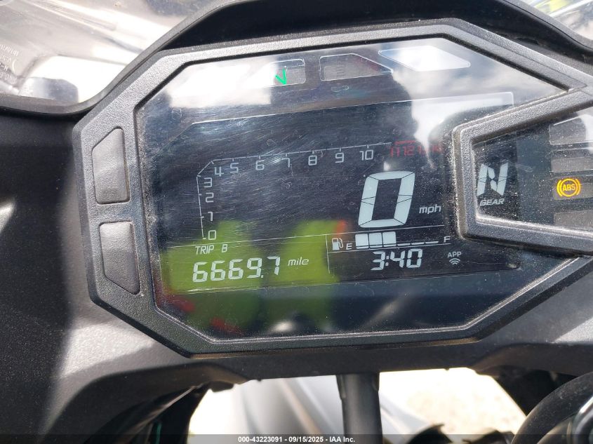 2025 Kawasaki Ex500 VIN: ML5EXGG10SDA53296 Lot: 43223091