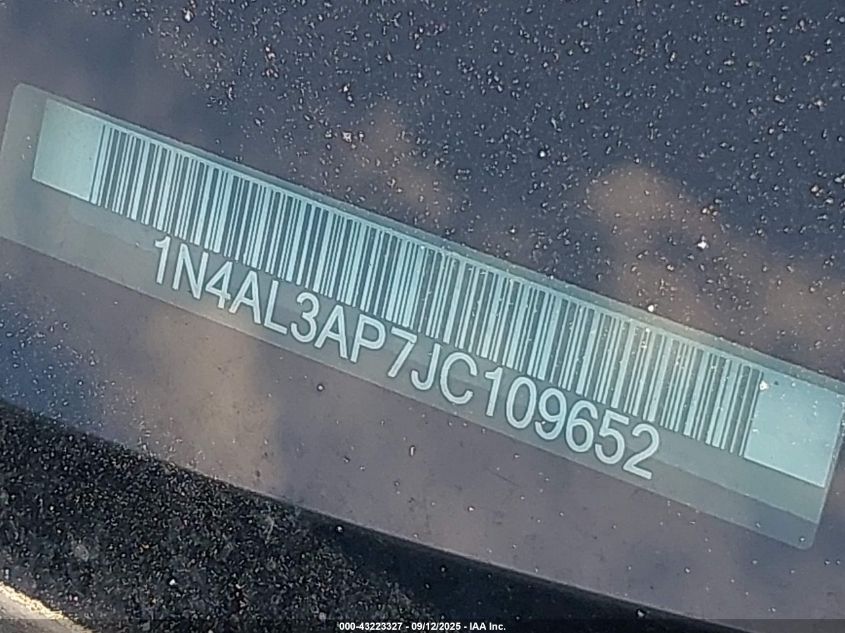 2018 Nissan Altima 2.5 S VIN: 1N4AL3AP7JC109652 Lot: 43223327