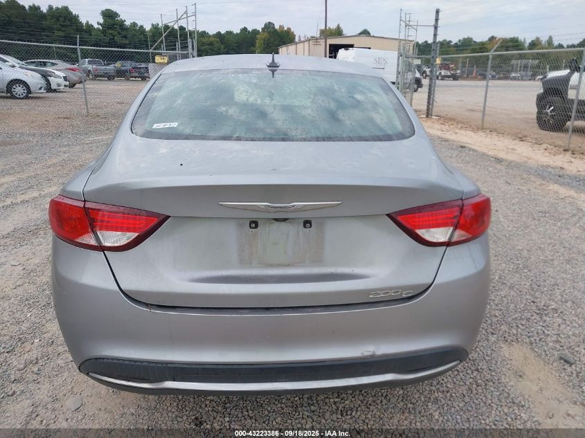 2015 Chrysler 200 C VIN: 1C3CCCCB2FN500969 Lot: 43223386