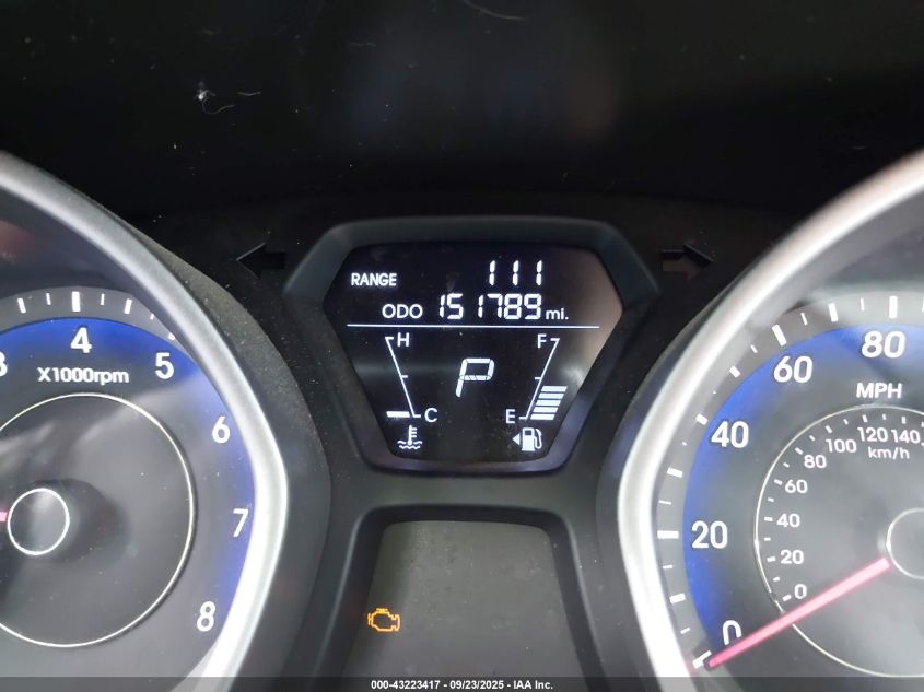 2013 Hyundai Elantra Limited VIN: KMHDH4AE2DU765202 Lot: 43223417