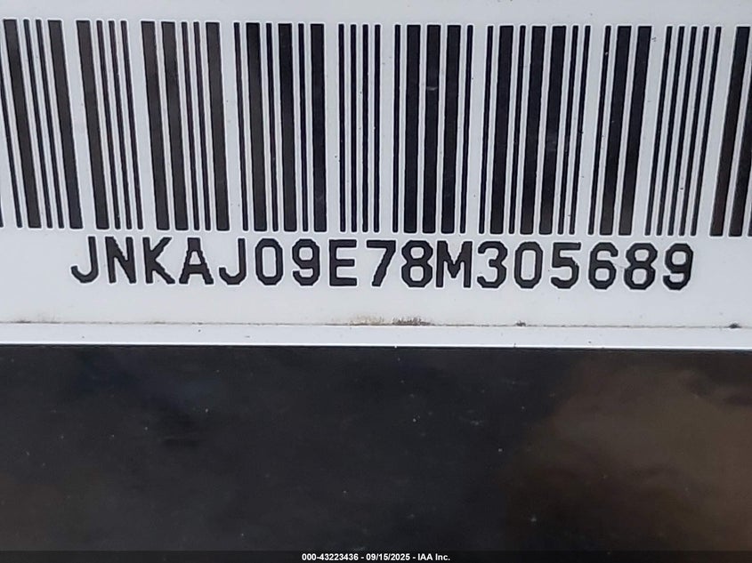 2008 Infiniti Ex35 Journey VIN: JNKAJ09E78M305689 Lot: 43223436