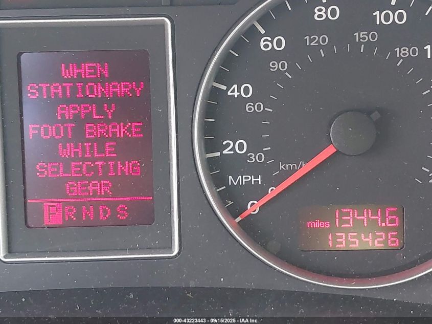 2006 Audi A4 2.0T VIN: WAUDF78E96A278176 Lot: 43223443