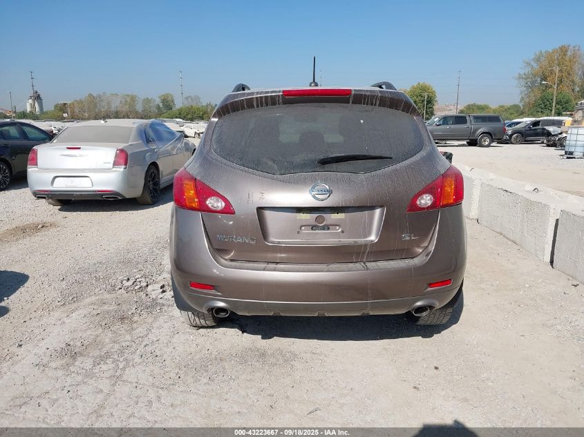 2009 Nissan Murano Sl VIN: JN8AZ18UX9W012033 Lot: 43223667