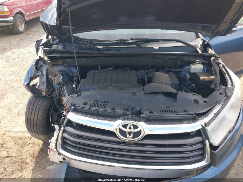 2016 Toyota Highlander Xle V6 VIN: 5TDJKRFH4GS503764 Lot: 43223685