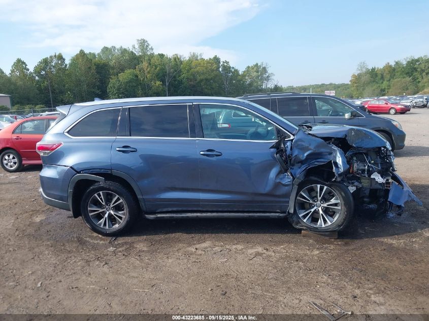 2016 Toyota Highlander Xle V6 VIN: 5TDJKRFH4GS503764 Lot: 43223685