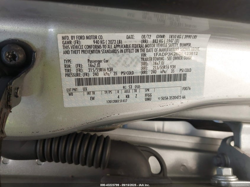 2013 FORD FOCUS SE - 1FADP3K26DL123812