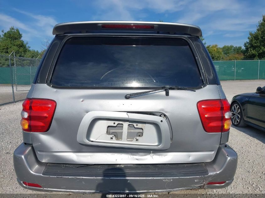 2001 Toyota Sequoia Limited V8 VIN: 5TDZT38A31S047339 Lot: 43223897