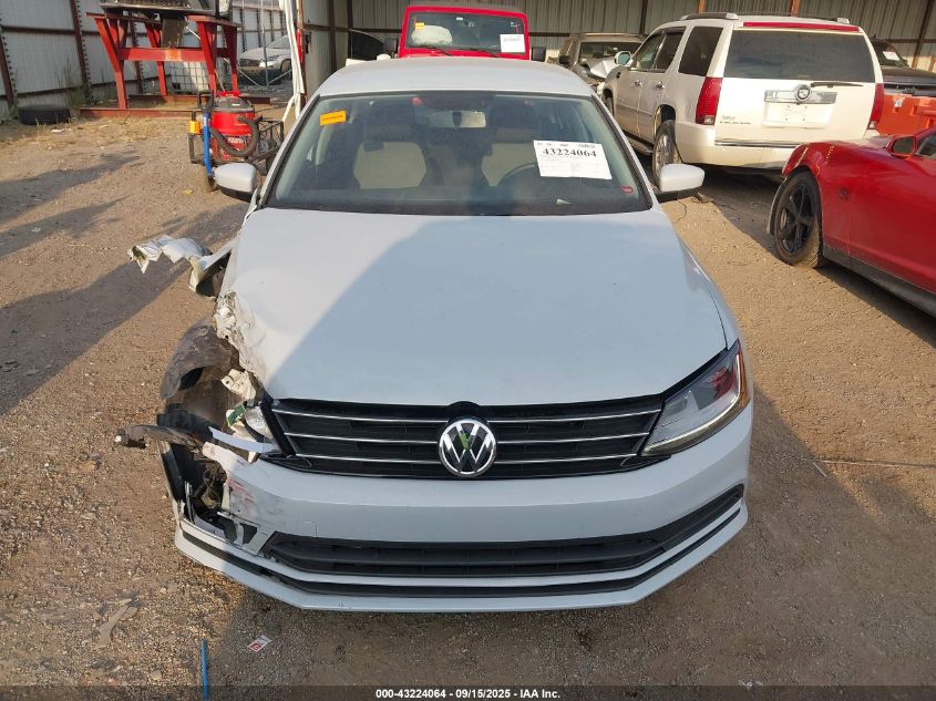 2017 Volkswagen Jetta 1.4T S VIN: 3VW2B7AJ6HM343615 Lot: 43224064