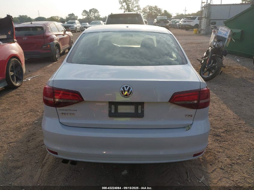 2017 Volkswagen Jetta 1.4T S VIN: 3VW2B7AJ6HM343615 Lot: 43224064