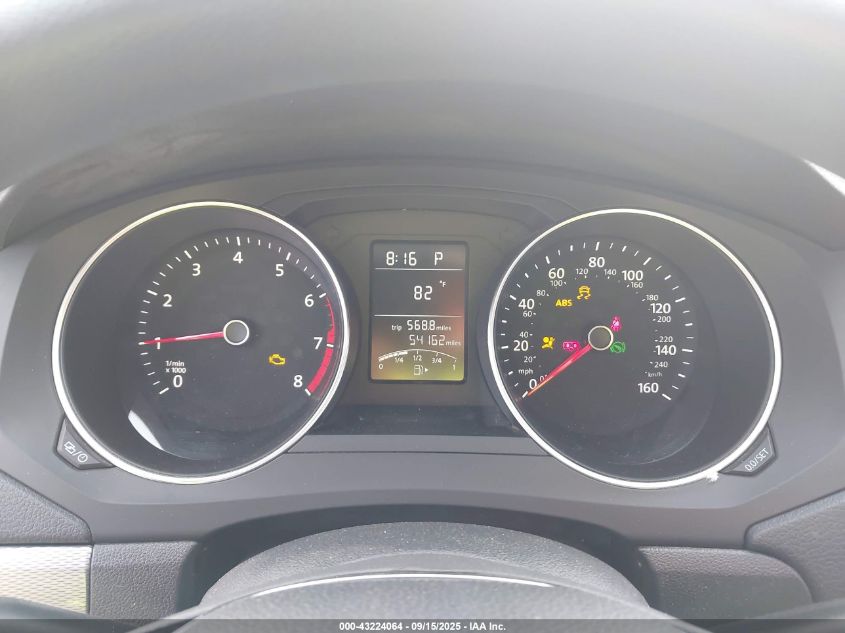 2017 Volkswagen Jetta 1.4T S VIN: 3VW2B7AJ6HM343615 Lot: 43224064