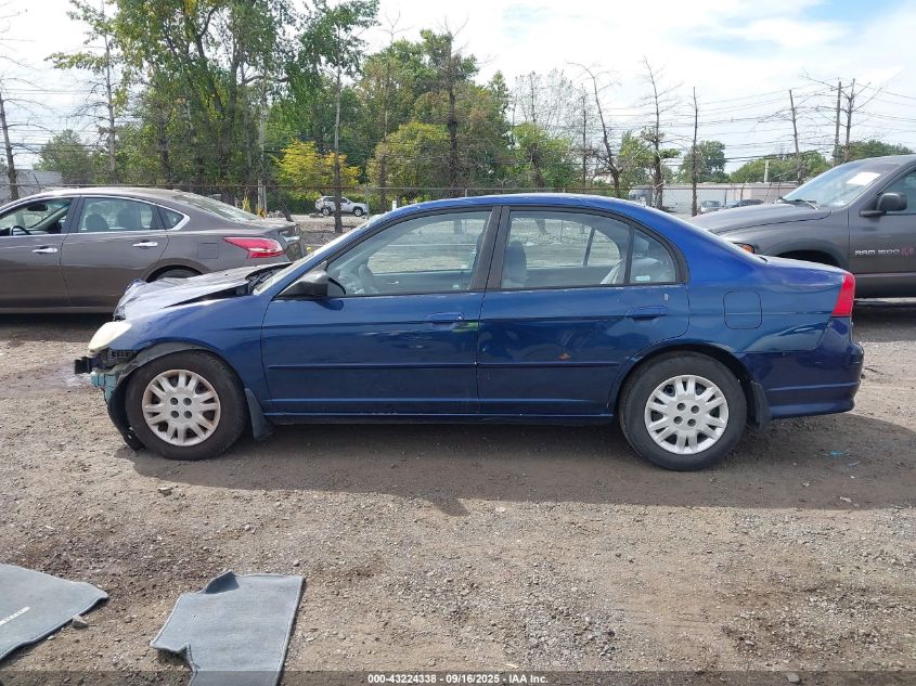 2004 Honda Civic Lx VIN: 2HGES16534H561840 Lot: 43224338