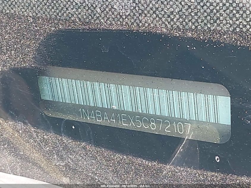 2005 Nissan Maxima 3.5 Se VIN: 1N4BA41EX5C872107 Lot: 43224450