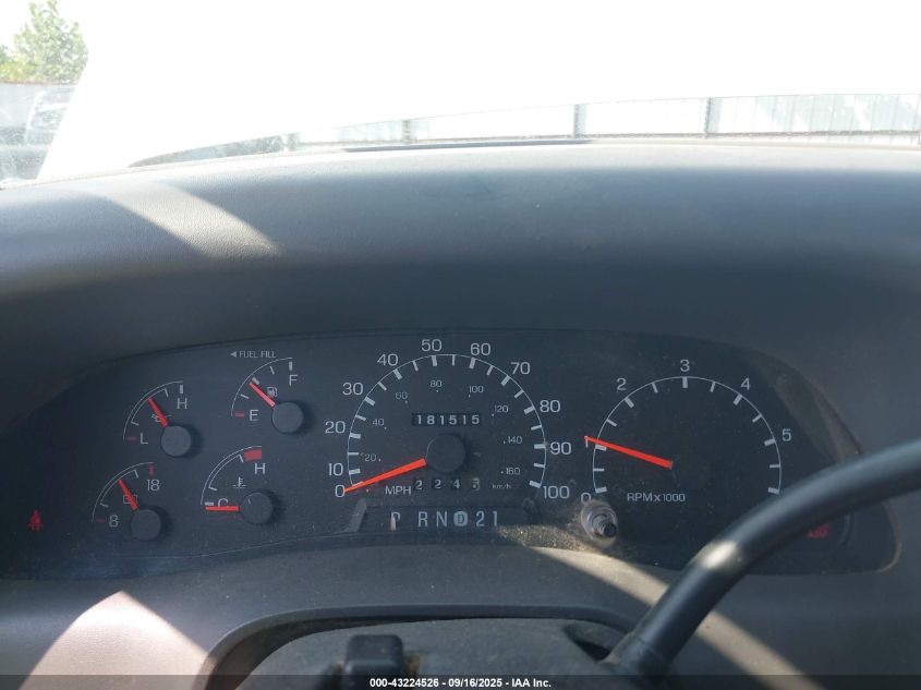 1999 Ford F-250 Lariat/Xl/Xlt VIN: 1FTNX21L9XEE19225 Lot: 43224526