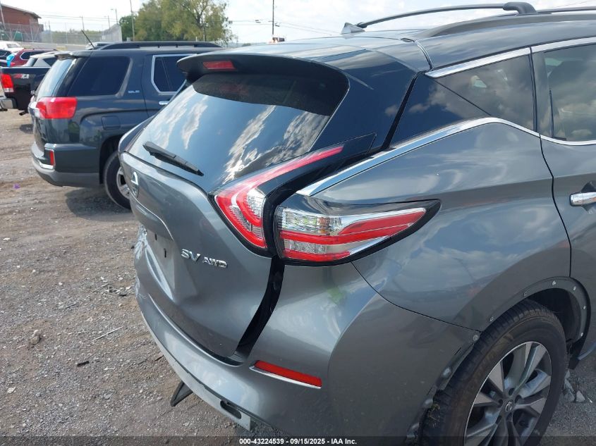 2015 Nissan Murano Sv VIN: 5N1AZ2MH8FN246243 Lot: 43224539
