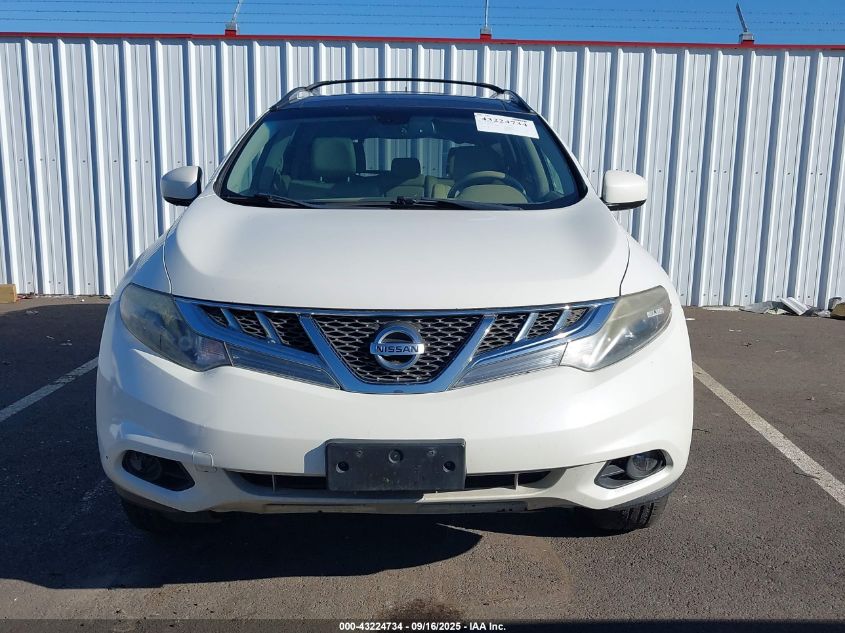 2012 Nissan Murano Le VIN: JN8AZ1MW5CW209285 Lot: 43224734
