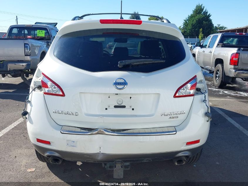 2012 Nissan Murano Le VIN: JN8AZ1MW5CW209285 Lot: 43224734