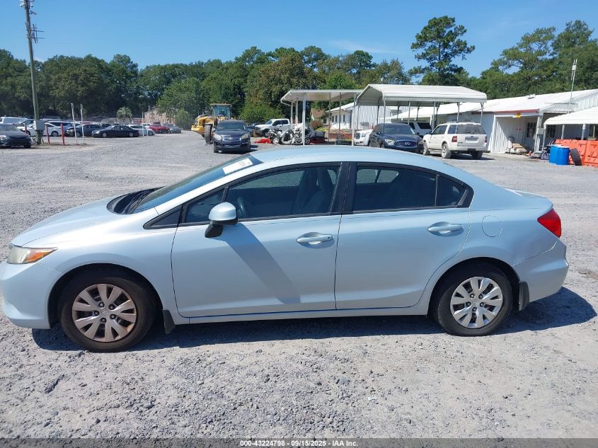 2012 Honda Civic Lx VIN: 2HGFB2F53CH572264 Lot: 43224798