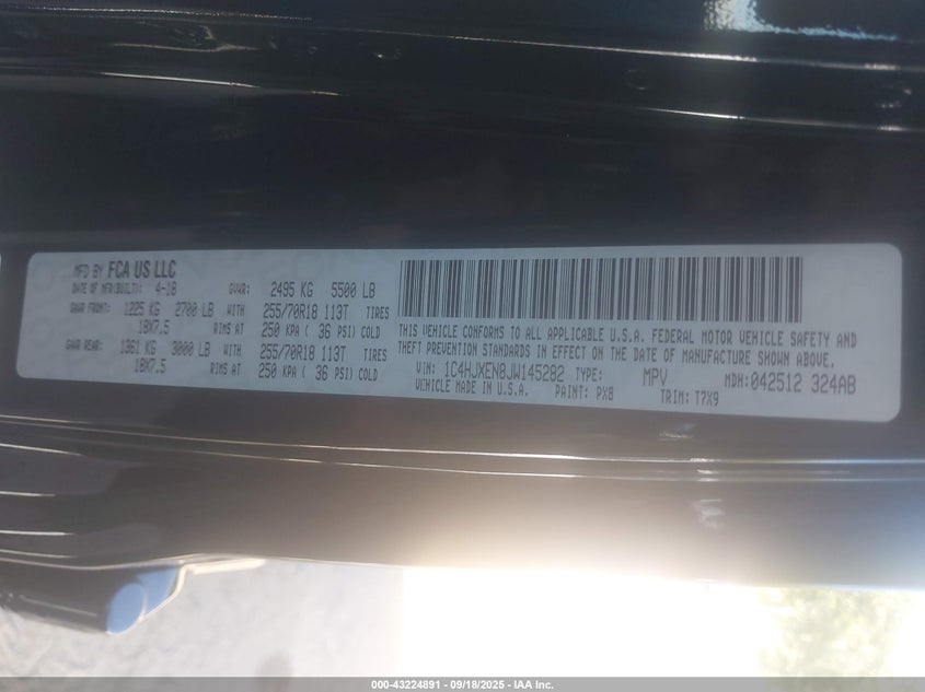 2018 JEEP WRANGLER UNLIMITED SAHARA 4X4 - 1C4HJXEN8JW145282