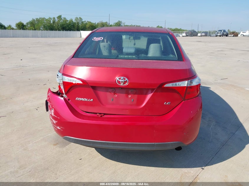 2016 Toyota Corolla Le VIN: 5YFBURHE5GP430267 Lot: 43225009