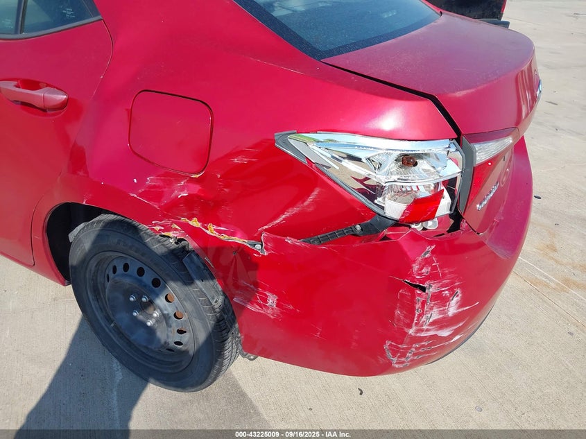 2016 Toyota Corolla Le VIN: 5YFBURHE5GP430267 Lot: 43225009